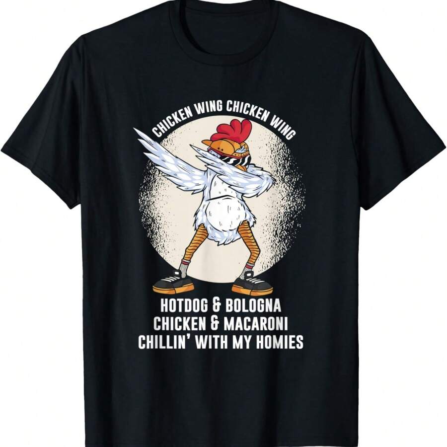 Chicken Wing Chicken Wing T-Shirt - 黑色 - 查看 1