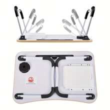 Laptop Bed Table Tray Stand With Cup Holder/Drawer For Bed/Couch/Sofa/Study/Reading/Writing On Low Living Room Floor, Large Portable Foldable Lap Desk Bed Tray For Dining And Laptop - 粉色 - 查看 4