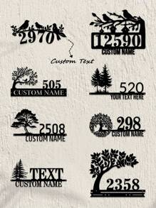 1 件定制生命树和鸟设计金属门牌 - 个性化地址标志、门牌号、户外地址标志、街道名称、姓氏、墙壁艺术 - 搬家礼物 - 装饰品、家居装饰、墙壁装饰、房间装饰、客厅装饰、卧室装饰、浴室装饰、厨房装饰、女朋友、爸爸、妈妈、家人、朋友、儿子、女儿、学校学生、餐厅、浴室、客厅、卧室、办公室、茶室、学校、家庭、家庭卧室翻新生日毕业、家庭翻新、温馨氛围、家居生活、定制标志和牌匾