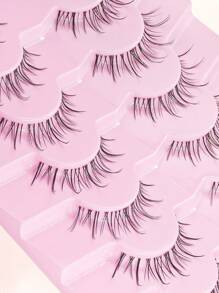 7 Pairs Of Natural And Dramatic False Eyelashes With Various Lengths Of 6-15 Millimeters And Mixed Thicknesses Of 0.03-0.07 Millimeters, C&D Curly Hair, Suitable For Doll, Role-Playing, And Anime Styles - Easy To Stick, Self-Adhesive, Reusable Eyelashes, Suitable For Makeup And Special Occasions