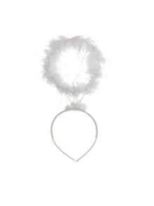 Kit Tiara E Asa De Anjo adulto infantil Festa Fantasia Carnaval Halloween Cosplay - Branco - Visão 3