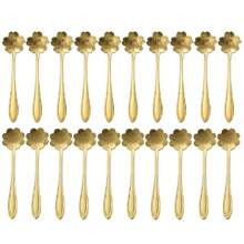 2/8/20pcs Luxury Stainless Steel Heart, Rose, Cherry Blossom, Cosmos Flower Shaped Coffee Spoon, Stirring Spoon, Dessert Spoon, Suitable For Home, Kitchen, Restaurant, Hotel, Holiday Party, Festival Gift Back To School