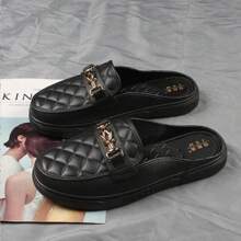 Women's Spring And Summer New PVC Fashion Home Thick Soled Shoes Daily Round Head Sandals