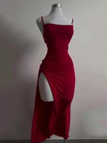 2024 Explosive New Dress Summer High Sensibility Halter Strap Spice Girl Bag Hip Dress