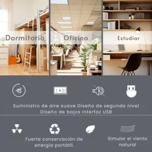 Mini Ventilador Escritorio Usb Torre Sin Aspas Oscilante 90* - Blanco - Ver 3