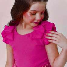 Premium Charm Dress Diva Gringa Versatile Wedding Birthday Party Round Girl Church Evangelical Fashion Baptism Young Teenager Girl Children's Gift Youth Fashion Fashion Blogger Luxury Details Sleeve Bow Beautiful Christmas New Year - 玫紅色 - 查看 2