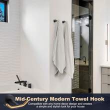 Towel Hooks Black And Gold, SUS 304 Stainless Steel Double Wall Hooks, Heavy Duty Robe Hooks, Bathroom Towel Hooks For Wall