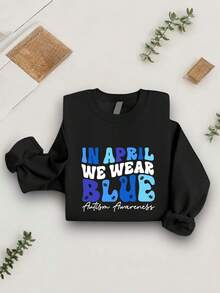 In April We Wear Blue Shirt, Awareness Hoodie, Support Difference Sweatshirt, April Awareness Month T-Shirt SSN-619