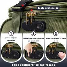 Maleta de Lona Oxford, 18 Pulgadas con 4 Ruedas Giratorias, Maleta de Viaje 10kg con Cierre de Cremallera y Candado de Combinación, Equipaje para Viajar - Verde - Ver 6