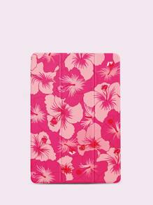 1pc Pink Lotus Flower Pattern Tablet Protective Case, Compatible With IPad 10.2", IPad Pro 2021/2020, IPad 9/10, Galaxy Tab A8 10.5" 2022, Matepad 10.4"/Tab, With Pencil Slot, Shockproof Design, Sleep/Wake Function
