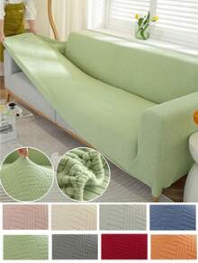 1 pieza Funda de sofá a rayas jacquard elástica todo incluido para las cuatro estaciones, funda de sofá antideslizante y extraíble para decoración del hogar - 1 plaza: Adecuado para sofás de 90-125 cm (35,43-49,21 pulgadas) de largo / 2 plazas: Adecuado para sofás de 145-170 cm (57,1-67,93 pulgadas) de largo / 3 plazas: Adecuado para sofás de 190-210 cm (74,8-82,68 pulgadas) de largo / 4 plazas: Adecuado para sofás de 235-280 cm (92,52-110,24 pulgadas) de largo
