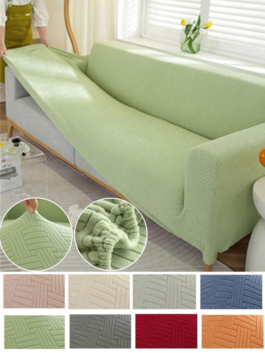 1 pieza Funda de sofá a rayas jacquard elástica todo incluido para las cuatro estaciones, funda de sofá antideslizante y extraíble para decoración del hogar - 1 plaza: Adecuado para sofás de 90-125 cm (35,43-49,21 pulgadas) de largo / 2 plazas: Adecuado para sofás de 145-170 cm (57,1-67,93 pulgadas) de largo / 3 plazas: Adecuado para sofás de 190-210 cm (74,8-82,68 pulgadas) de largo / 4 plazas: Adecuado para sofás de 235-280 cm (92,52-110,24 pulgadas) de largo