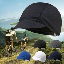全新骑行帽 自行车帽 带遮阳帽 防紫外线 防晒头饰 男女通用 公路自行车头帽 头盔内衬 - 彩色 - 查看 2