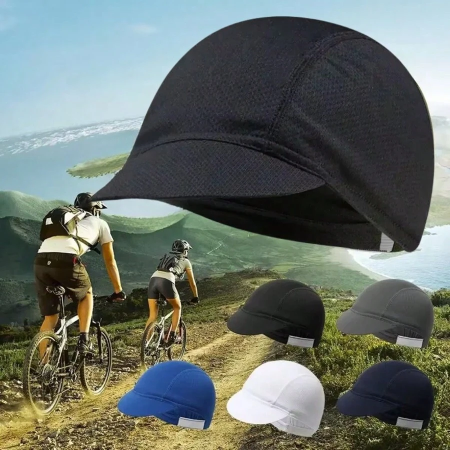 全新骑行帽 自行车帽 带遮阳帽 防紫外线 防晒头饰 男女通用 公路自行车头帽 头盔内衬
