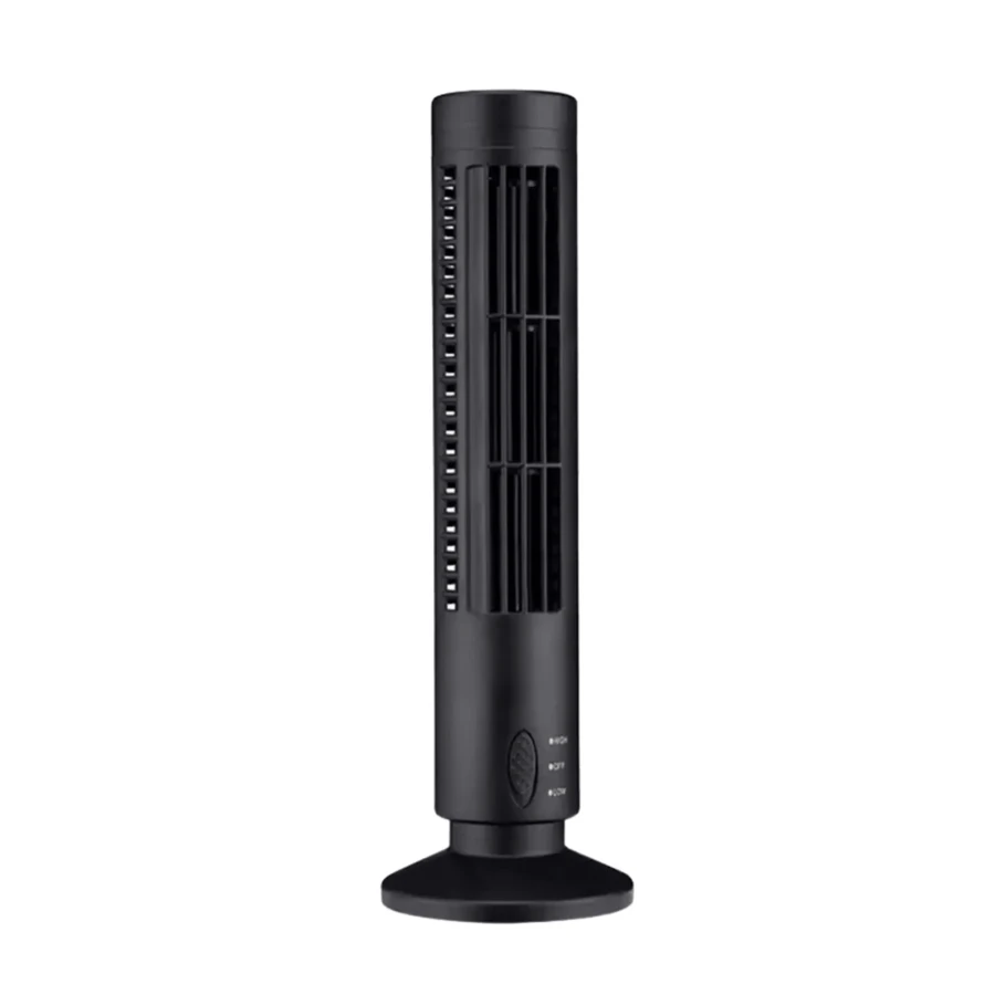Mini Ventilador Escritorio Usb Torre Sin Aspas Oscilante 90* - Negro - Ver 1