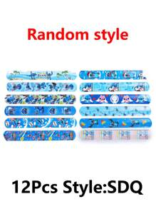 1/6/12 Piezas/Set Estilo aleatorio Pulsera/Brazalete de Juego de Dibujos Animados Papa Círculo Lindo Papa Decoración de Regalo (Algunas Partes Pueden Ser Aleatorias)
