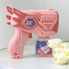Presiona 1 tecla para producir automáticamente una pistola de burbujas, pistola de burbujas de ángel, un regalo navideño para niños, juguetes para exteriores, juguetes de burbujas, regalos de cumpleaños, juguetes para fiestas, pistolas de burbujas con luces portátiles. Sin agua de burbujas, sin batería.