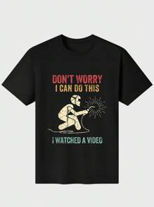 Don't Worry I Can Do It Welder Welding Funny Welder T-Shirts  Casual Digital Print 220g Pure  Heavy 100% Cotton T Shirt