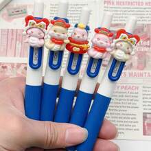 Customized Cute Cartoon Retractable Pen, Medical/Nursing Profession Use Blue/Black Ink Pen, Student Exam Gel Pen, 0.5mm Tip Size