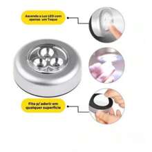 Kit 5 Units Leds Wireless Adhesive Lamp Touch Battery Powered Portable Safety Light For Home Closet - Multicolor - View 5