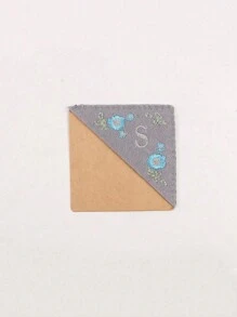 1 Miếng , Cá nhân hóa Tay Thêu Góc Dấu trang , 26 Tay Khâu Felt Góc Lá thư Dấu trang , Dễ thương Thêu Hoa Kẹp Sách Đối với Sách Đọc sách Người yêu Ý nghĩa Qủa tặng , Trở lại Trường , - Mùa đông - Xem 27