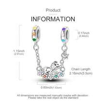 1 件闪亮招财猫可爱懒散摇摆猫吊坠饰品适合原创手链项链 DIY 珠宝制作串珠银色珠子生日礼物女士女孩