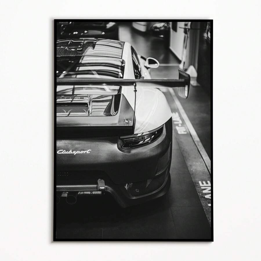 1 张，复古海报，黑色豪华车墙画，经典超级跑车帆布墙画，无框，适用于客厅、卧室、家庭办公室、宿舍、餐厅，无框 - 黑色 - 查看 1