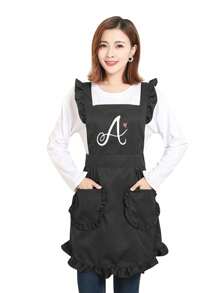 Stylish Korean Fashion Apron, Waterproof And Stain Resistant, Apron Cute Lace Skirt Apron,Black Stain Resistant Apron,Sleeveless Apron,For ,Home, Kitchen,Nail Shop,Cooking, Baking, Nail Salon, Women Work Uniform,Coffee Smock,Home Cooking Clean Sleeveless Bib Apron