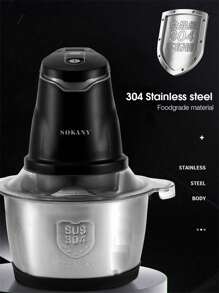 SOKANY SOKANY-7020 Meat Grinder Electric Drain Filling & Grated Vegetable Filling, 2L Large Capacity Meat Grinder, Double Layer Four-Bladed Blade