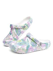 CIVHOM Women's Tie-Dye Clogs, Slip On Round Toe Lightweight Platform Casual Garden Shoes, Summer Comfy Beach Slides