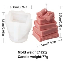 1pc Creative Vintage Book Frame Candle Mold DIY Handmade Book Silicone Mold Set For Resin Concrete Cement Gypsum Making Home Decor - White - View 10