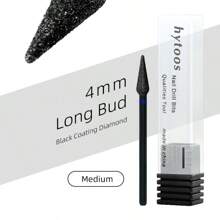 hytoos 黑钻指甲钻头 3/32 英寸角质层钻头，用于指甲钻去除死皮角质层，指甲工具 - 黑色 - 查看 46