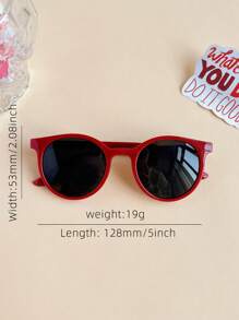 2 Pairs Unisex Kids Classic Asymmetric Round Fashion Fashion Glasses - Multicolor - View 3