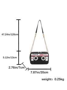 1pc Fashion Women's Shoulder Bag, Retro Vintage Crossbody Bag, Shoulder Bag, Messenger Bag, Square Bag, Camera Bag, Mini Purse, PU Material Scratch & Wear Resistant, Suitable For Shopping, Dating, Outing, Work Commute, Adjustable Shoulder Strap, Metal Chain Strap, Elegant Minimalist Casual Chic Shoulder Bag (7.9in*5.1in*2.8in)