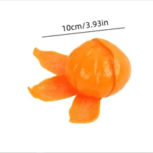 1 pieza Juguete suave de naranja pelando realista, favores divertidos, juguetes antiestrés rebotables amarillo naranja, juguetes de compresión de rebote lento, gadgets para aliviar el estrés, excelentes como regalos de cumpleaños, regalos para el Día de San Valentín, relleno de bolsas de regalo, relleno de cestas de Pascua, regalos de amuletos de la suerte