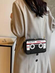 1pc Fashion Women's Shoulder Bag, Retro Vintage Crossbody Bag, Shoulder Bag, Messenger Bag, Square Bag, Camera Bag, Mini Purse, PU Material Scratch & Wear Resistant, Suitable For Shopping, Dating, Outing, Work Commute, Adjustable Shoulder Strap, Metal Chain Strap, Elegant Minimalist Casual Chic Shoulder Bag (7.9in*5.1in*2.8in)