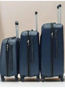 Maleta de viaje con ruedas, minimalista y práctica multifuncional - Azul Marino - Ver 4