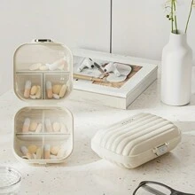 便携式迷你药盒，时尚每周户外旅行药品、珠宝收纳盒，防水防潮 - 彩色 - 查看 3