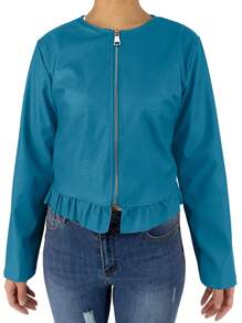 JOPHY & CO. JOPHY Y CÍA. Chaqueta corta de piel sintética para mujer (código 6716) - Octanio - Ver 2