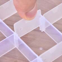 1pc Transparent Separable PP Material Jewelry Storage Box, Compartment Jewelry Organizer, Jewelry Beads Transparent Display Box - Clear - View 8