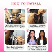 4 Rolls 100% Brazilian Wool Acrylic Yarn, Suitable For African Braids/Senegalese Twists/Wigs/Wraps, Includes Crochet Hook (4 Rolls, Reddish Brown), Halloween - Multicolor - View 8