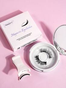 MAGEFY 1 Pair CC Curl Magnetic Eyelash Kit - Natural Looking Reusable False Eyelashes With Magnetic Clips, 8-12mm Faux Mink Lashes For Everyday Wear, Waterproof,Comic Eyelash Glue Free, Comic Pointed Tail Style Mixed Style, Elongated Eye Tail Enlarges Both Eyes,Fluffy Slim For Everyday Use Manga Eyelashes, Travel Essentials ﻿ - 自然纖長款 - 查看 10