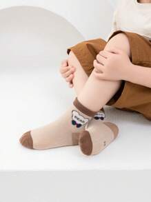 5 双 Brown Bear 儿童袜子，网眼薄款中筒卡通袜子，适合男孩和女孩，幼儿/婴儿袜子，春/夏 - 彩色 - 查看 5