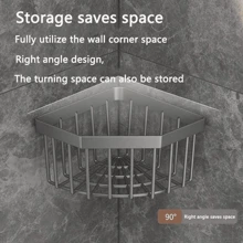 Sink Organizer, Soap, Drain Plug, Sponge Rack, Multifunctional Rust Proof Storage Basket, Kitchen And Bathroom Wall Mounted Shelves, Black/Gray - Multicolor - View 6