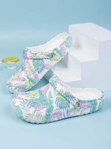 CIVHOM Women's Tie-Dye Clogs, Slip On Round Toe Lightweight Platform Casual Garden Shoes, Summer Comfy Beach Slides
