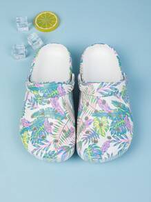 CIVHOM Women's Tie-Dye Clogs, Slip On Round Toe Lightweight Platform Casual Garden Shoes, Summer Comfy Beach Slides