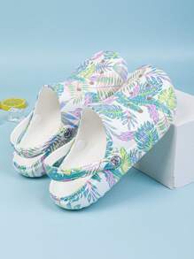CIVHOM Women's Tie-Dye Clogs, Slip On Round Toe Lightweight Platform Casual Garden Shoes, Summer Comfy Beach Slides
