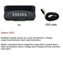 OBD2 digitaler Projektor Autovorauswandler Fahrtenschreiber Universal Autovorauswandler OBD2 Überhöhungswarnung Wassertemperatur Störungsalarm Kfz-Elektronik Zubehör