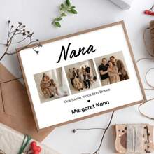 1 Pieza de arte mural con foto personalizada para Nana, regalo personalizado para la abuela de parte de los nietos, regalo de cumpleaños para la abuela, regalo de Navidad para la abuela, con opción de marco de lienzo