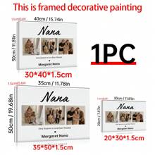 1 Pieza de arte mural con foto personalizada para Nana, regalo personalizado para la abuela de parte de los nietos, regalo de cumpleaños para la abuela, regalo de Navidad para la abuela, con opción de marco de lienzo